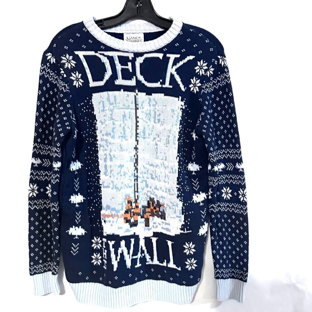 Game of Thrones Cotton Ugly Christmas Sweater Crew Neck Pullover Size Medium
